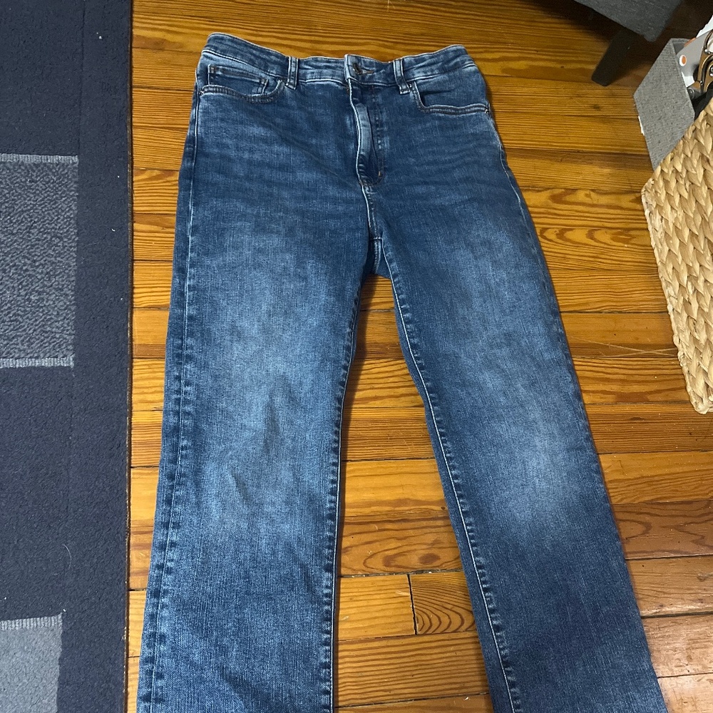 The Pencil Crop High Waist Ankle Slim Straight Leg Jeans